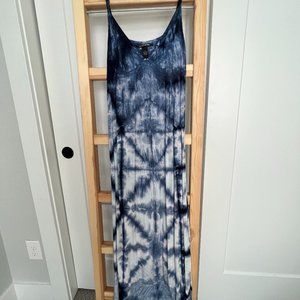 Tie Dye Blue Maxi Dress Small